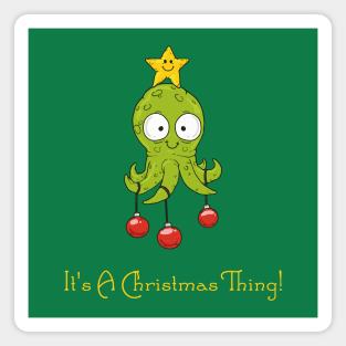 Christmas Octopus Magnet